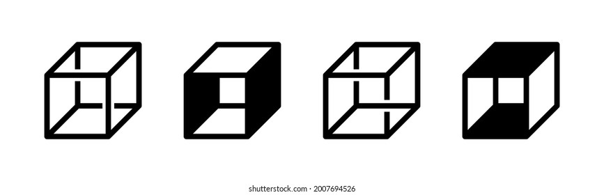 Vector graphic of box icon collection