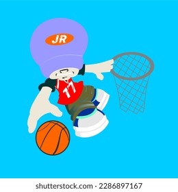 Vector graphic of Boy Playing Basketball Illustration.This boy playing basketball vector is perfect for sticker,wallpaper,background,mascot,cover,decoration,education and templates etc.