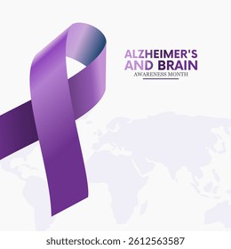 vector graphic of Alzheimer’s and Brain Awareness Month ideal for Alzheimer’s and Brain Awareness Month celebration