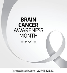 vector graphic of brain cancer awareness month good for brain cancer awareness month celebration. flat design. flyer design.flat illustration.