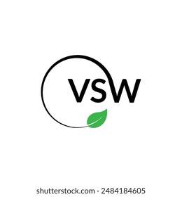 Vector Graphic Branding Letter Element. BLACK Background. ABSTRACT CREATIVE LETTER LOGO DESIGN.VSW Logo.