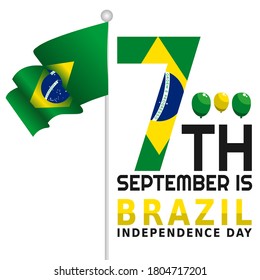 vector graphic of Brazil independence day good for Brazil independence celebration. flat design. flyer design.flat illustration.