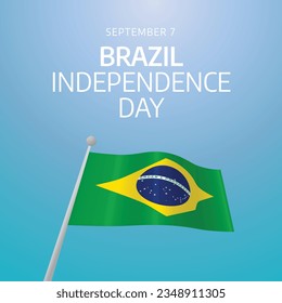 vector graphic of Brazil Independence Day good for Brazil Independence Day celebration. flat design. flyer design.flat illustration.