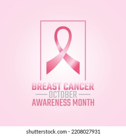 vector graphic of breast cancer awareness month good for breast cancer awareness month celebration. flat design. flyer design.flat illustration.