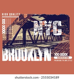 Vector Graphic Brooklyn for T-shirt