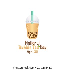 vector graphic of bubble tea day good for national bubble tea day celebration. flat design. flyer design.flat illustration.