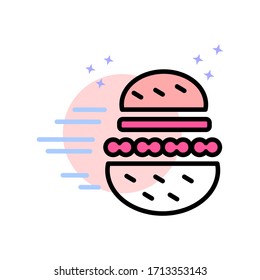 Vector Graphic of Burger , suitable for use or serve as icons, mobile applications, logos, brands and related matters

