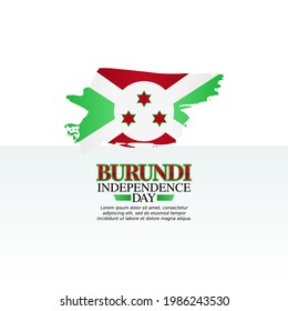 vector graphic of Burundi independence day good for Burundi independence day celebration. flat design. flyer design.flat illustration.