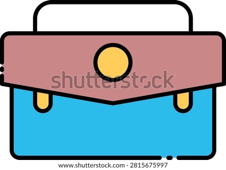 Vector Graphic of a Business Briefcase Icon for Professional Corporate Branding Projects