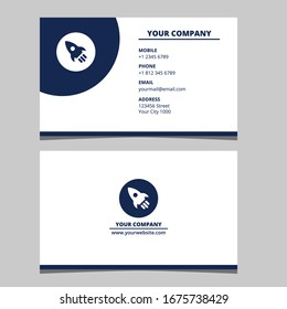 Vector Graphic of Business Card Design, with modern white, blue and white color scheme. Perfect to use for company.