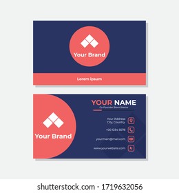 Vector graphic of Business card design, with modern red, black, and white color scheme. Perfect to use for your brand
