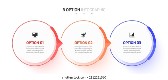Vector Graphic of Business Infographic Thin Line Process with Icons and 3 Option. Suitable for Process Diagram, Presentations, Workflow Layout Flow Chart, Infographic.