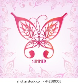 Vector graphic butterfly.Illustration of a summer insect.