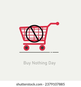 vector graphic of Buy Nothing Day good for national Buy Nothing Day celebration. flat design. flyer design.flat illustration.