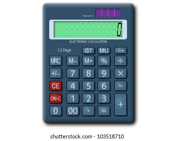 Vector graphic of a calculator. Arranged layers structure, fully modifiable