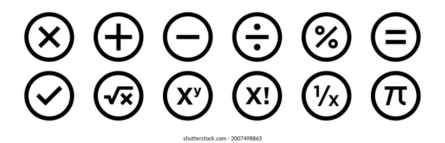 Vector graphic of calculator icon collection