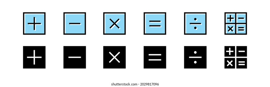 Vector graphic of calculator icon collection