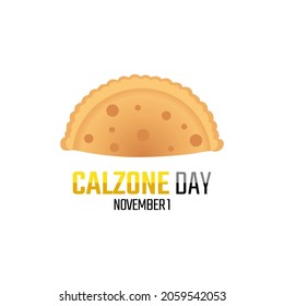 vector graphic of calzone day good for calzone day celebration. flat design. flyer design.flat illustration.