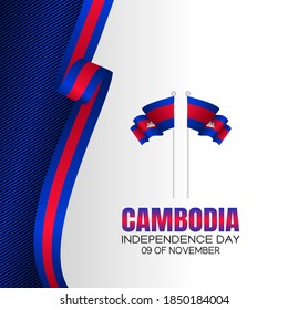 vector graphic of Cambodia independence day good for Cambodia independence day celebration. flat design. flyer design.flat illustration.