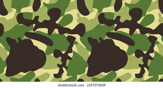 Vector graphic of Camouflage seamless pattern background. Fabric textile print template. Seamless Camouflage pattern vector. Trendy style camo, repeat print. camouflage military seamless pattern.
