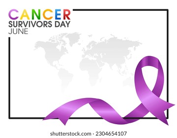 vector graphic of cancer survivors day good for cancer survivors day celebration. flat design. flyer design.flat illustration.
