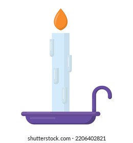 Vector graphic of candle. Horror halloween candle illustration with flat design style. Suitable for content design assets