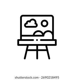 Vector graphic of a canvas, representing art, creativity, or painting, with a modern and clean design