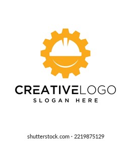 Vector graphic of cap construction logo design template