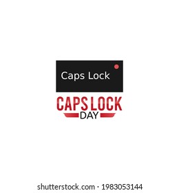 vector graphic of caps lock day good for caps lock day celebration. flat design. flyer design.flat illustration.