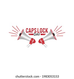 vector graphic of caps lock day good for caps lock day celebration. flat design. flyer design.flat illustration.