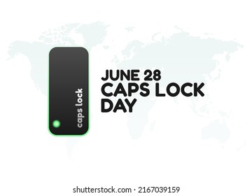 vector graphic of caps lock day good for caps lock day celebration. flat design. flyer design.flat illustration.