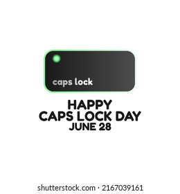 vector graphic of caps lock day good for caps lock day celebration. flat design. flyer design.flat illustration.