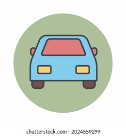 Vector Graphic of Car - Color Mate Style - simple illustration. Editable stroke. Design template vector.outline style design.Vector graphic illustration