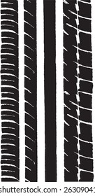 Vector Graphic of a car tyre track