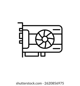 Ilustración de tarjeta gráfica de Vector para juegos y computación de alto rendimiento