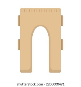 Vector graphic of cargo pants. Cream cargo pants illustration with flat design style. Suitable for poster or content design assets