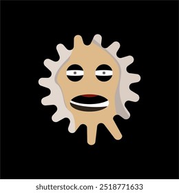 Vector graphic of cartoon bacteria Mascot illustration. Virus, bacteria characters with funny faces. Isolated vector illustration icons of color microbes and disease viruses.
