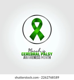 vector graphic of cerebral palsy awareness month good for cerebral palsy awareness month celebration. flat design. flyer design.flat illustration.