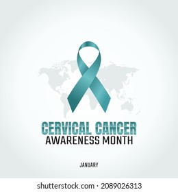 vector graphic of cervical cancer awareness month good for cervical cancer awareness month celebration. flat design. flyer design.flat illustration.