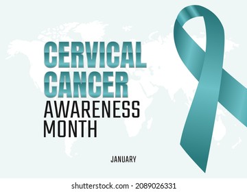 vector graphic of cervical cancer awareness month good for cervical cancer awareness month celebration. flat design. flyer design.flat illustration.