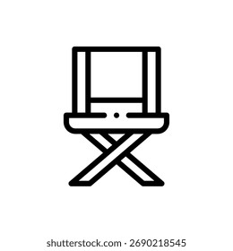 Vector graphic of a chair, ideal for office, workspace, or furniture graphics, with a modern and clean design