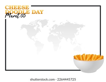 vector graphic of cheese doodle day good for national cheese doodle day celebration. flat design. flyer design.flat illustration.