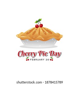 vector graphic of cherry pie day good for cherry pie day celebration. flat design. flyer design.flat illustration.
