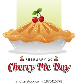 vector graphic of cherry pie day good for cherry pie day celebration. flat design. flyer design.flat illustration.