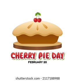 vector graphic of cherry pie day good for cherry pie day celebration. flat design. flyer design.flat illustration.