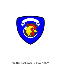 Vector graphic of chicken head logo icon. This vector is perfect for company logos, t-shirt designs, decorations, esports logos, templates, banners, wallpapers, name identities, branding etc.

