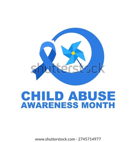 Vector graphic of Child Abuse Awareness Month ideal for Child Abuse Awareness Month celebration.
