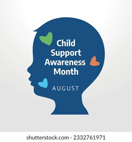 vector graphic of Child Support Awareness Month good for Child Support Awareness Month celebration. flat design. flyer design.flat illustration.