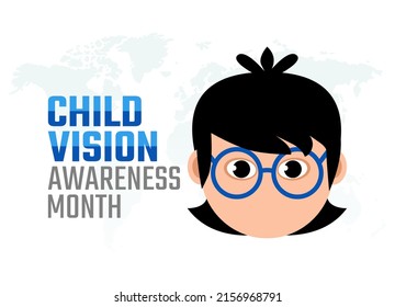 vector graphic of child vision awareness month good for child vision awareness month celebration. flat design. flyer design.flat illustration.