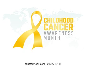 vector graphic of childhood cancer awareness month good for childhood cancer awareness month celebration. flat design. flyer design.flat illustration.